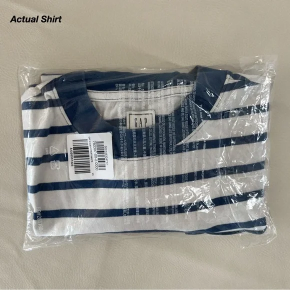 NWT: GAP X DOEN POCKET T-SHIRT IN OFF-WHITE STRIPE (XS) - Picture 13 of 13
